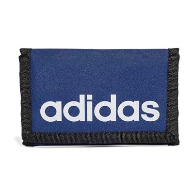 Adidas Uniseks lineaire portemonnee, donkerblauw/wit, één maat Adidas Uniseks lineaire portemonnee, donkerblauw/wit, één maat