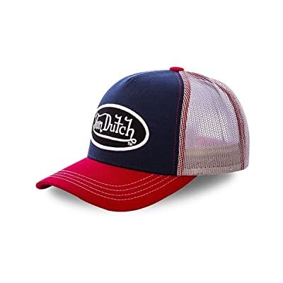 Von Dutch Verstelbare pet voor dames en heren, truckerpet, zacht, duurzaam en comfortabel, blauw, rood, zwart, wit, maat TU, rood, één maat Eén maat Von Dutch Verstelbare pet voor dames en heren, truckerpet, zacht, duurzaam en comfortabel, blauw, rood, zwart, wit, maat TU, rood, één maat Eén maat