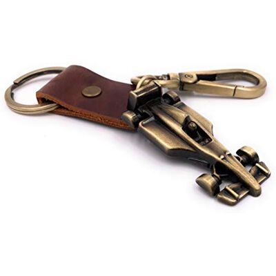 H-Customs Metalen hanger F1 Car Racing Car Brons sleutelhanger H-Customs Metalen hanger F1 Car Racing Car Brons sleutelhanger
