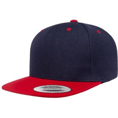 Flexfit Classic Snapback 2-Tone Cap uniseks-volwassene pet, marine/rood, One Size One Size Flexfit Classic Snapback 2-Tone Cap uniseks-volwassene pet, marine/rood, One Size One Size