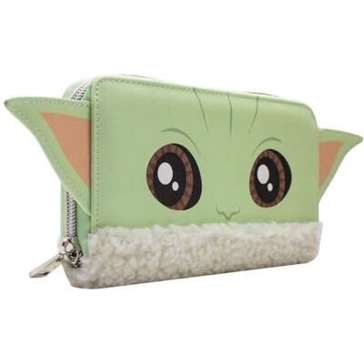 Jedi Star Wars The Mandalorian Din Grogu Baby Yoda Porte-Monnaie/Portefeuille Pochette avec Poche à Monnaie & Porte-Carte, Vert Jedi Star Wars The Mandalorian Din Grogu Baby Yoda Porte-Monnaie/Portefeuille Pochette avec Poche à Monnaie & Porte-Carte, Vert