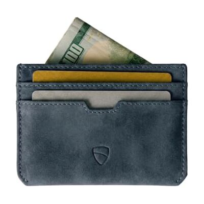 Vaultskin MOORGATE Slanke Kaarthouder Minimalistische Leren Portemonnee met RFID-Bescherming, Kaarthoes voor Bankkaarten voor de Voorzak voor Dames & Heren (Bleu sarcelle minuit) Vaultskin MOORGATE Slanke Kaarthouder Minimalistische Leren Portemonnee met RFID-Bescherming, Kaarthoes voor Bankkaarten voor de Voorzak voor Dames & Heren (Bleu sarcelle minuit)
