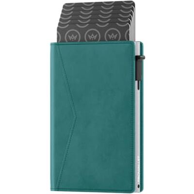 ProWallet Pasjeshouder Slim 8 Pasjes en Briefgeld Magneetsluiting RFID bescherming Kleine Creditcardhouder Stijlvolle Portemonnee Heren & Dames (Petrol) ProWallet Pasjeshouder Slim 8 Pasjes en Briefgeld Magneetsluiting RFID bescherming Kleine Creditcardhouder Stijlvolle Portemonnee Heren & Dames (Petrol)