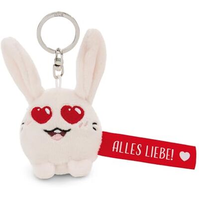 NICI 62051 Konijn sleutelhanger met Duits opschrift Alles Liebe wit 5 cm trouwe metgezel rugzak handtas sleutelhanger voor groot en klein NICI 62051 Konijn sleutelhanger met Duits opschrift Alles Liebe wit 5 cm trouwe metgezel rugzak handtas sleutelhanger voor groot en klein