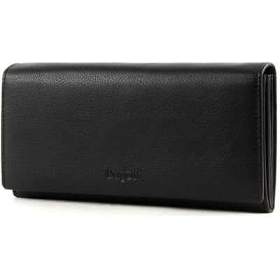 bugatti Vertice Portemonnee voor dames, leer, 25 kaarten, grote capaciteit, zwart bugatti Vertice Portemonnee voor dames, leer, 25 kaarten, grote capaciteit, zwart