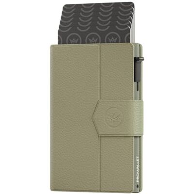 ProWallet Pasjeshouder Plus 8 Pasjes, Briefgeld en Muntgeld Pashouder met Rits RFID Kleine Creditcardhouder Stijlvolle Portemonnee (Pebble Groen) ProWallet Pasjeshouder Plus 8 Pasjes, Briefgeld en Muntgeld Pashouder met Rits RFID Kleine Creditcardhouder Stijlvolle Portemonnee (Pebble Groen)