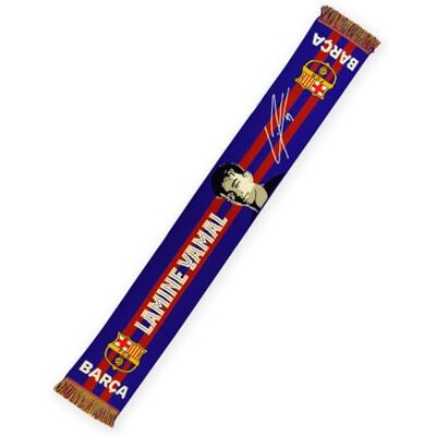 F.C. Barcelona FC Barcelona Officiële Lamine Yamal sjaal, gelicentieerd product met handtekening en wapenschild, liefhebbers van Barça Estándar F.C. Barcelona FC Barcelona Officiële Lamine Yamal sjaal, gelicentieerd product met handtekening en wapenschild, liefhebbers van Barça Estándar