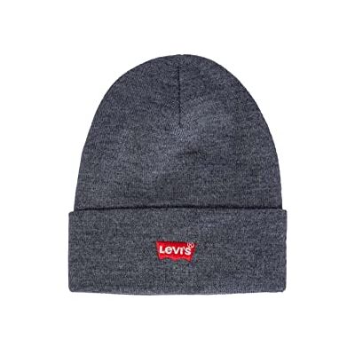 Levis Batwing geborduurde Slouchy Beanie herenmuts, grijs. Taille unique Levis Batwing geborduurde Slouchy Beanie herenmuts, grijs. Taille unique