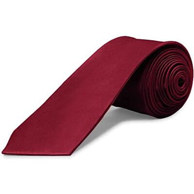 OcioDual Stropdas Heren Mode Kleur Zwart Effen Satijn Gekleed Bruiloft Casual Tie 100% Polyester, Bordeaux Eén maat OcioDual Stropdas Heren Mode Kleur Zwart Effen Satijn Gekleed Bruiloft Casual Tie 100% Polyester, Bordeaux Eén maat