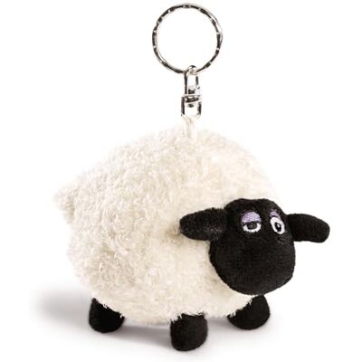 NICI Sleutelhanger "Shaun het schaap" Shirley 10 cm wit Duurzame knuffeldierhanger met metalen ring om op te hangen aan sleutels, touw, tas en meer NICI Sleutelhanger "Shaun het schaap" Shirley 10 cm wit Duurzame knuffeldierhanger met metalen ring om op te hangen aan sleutels, touw, tas en meer