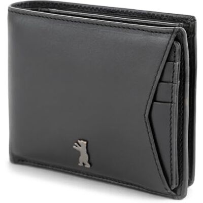 Berliner Bags Vintage Kiel portemonnee met RFID-bescherming, lederen portemonnee met ID-vak en kaarthouder, zwart, één maat, klassiek Berliner Bags Vintage Kiel portemonnee met RFID-bescherming, lederen portemonnee met ID-vak en kaarthouder, zwart, één maat, klassiek