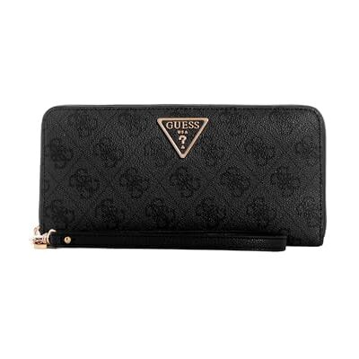 Guess Laurel Grand portefeuille zippé pour femme Taille unique, Logo charbon, taille unique Guess Laurel Grand portefeuille zippé pour femme Taille unique, Logo charbon, taille unique