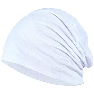 YOFASEN Slouchy muts, , chemopet, katoenen tulband, hoed, stretch, moslim sjaal voor vrouwen, mannen, Wit. Eén maat YOFASEN Slouchy muts, , chemopet, katoenen tulband, hoed, stretch, moslim sjaal voor vrouwen, mannen, Wit. Eén maat