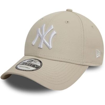 New Era New York Yankees MLB League Essential Beige Blanc 9Forty Casquette Ajustable New Era New York Yankees MLB League Essential Beige Blanc 9Forty Casquette Ajustable
