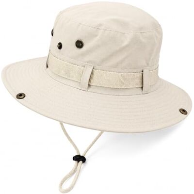 Taeku Zonnehoed, ademende bescherming, vishoed, brede rand, safari, mesh, ademend, voor wandelen, kamperen, reizen (beige) Eén maat Taeku Zonnehoed, ademende bescherming, vishoed, brede rand, safari, mesh, ademend, voor wandelen, kamperen, reizen (beige) Eén maat