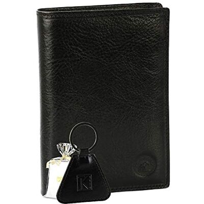ELEPHANT D'OR Grand Classic zwarte leren portemonnee N1282 grote herenportemonnee pakket cadeau voor Kerstmis, feest, verjaardag zwart ELEPHANT D'OR Grand Classic zwarte leren portemonnee N1282 grote herenportemonnee pakket cadeau voor Kerstmis, feest, verjaardag zwart