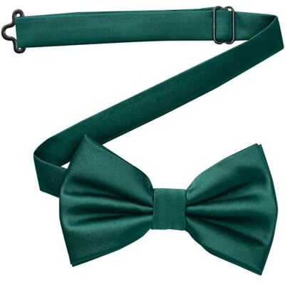 DonDon handgemaakte vlinderdas voor heren, zijdelook, 12 x 6 cm, vlinderdas, petrol groen, Eén maat Eén maat DonDon handgemaakte vlinderdas voor heren, zijdelook, 12 x 6 cm, vlinderdas, petrol groen, Eén maat Eén maat