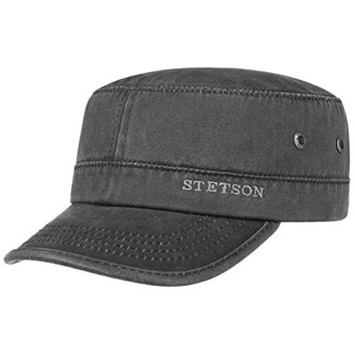 Stetson Datto Army herenpet Oilskin Urban met vizieretiket, lente-zomer, zwart, 58-59 L (58-59 cm) Stetson Datto Army herenpet Oilskin Urban met vizieretiket, lente-zomer, zwart, 58-59 L (58-59 cm)