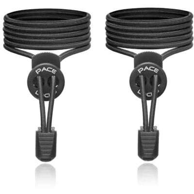 ALPHAPACE Pace Locks Elastische veters, snelsluiting voor sport, kinderen en mensen op leeftijd, 120 cm, 1 paar, zwart 1 paar ALPHAPACE Pace Locks Elastische veters, snelsluiting voor sport, kinderen en mensen op leeftijd, 120 cm, 1 paar, zwart 1 paar