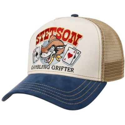 Stetson Last Drop Trucker Pet Heren base cap mesh baseballpet Snapback met klep voor Lente/Zomer, JBS-Bear beige, 55-61 55-61 Stetson Last Drop Trucker Pet Heren base cap mesh baseballpet Snapback met klep voor Lente/Zomer, JBS-Bear beige, 55-61 55-61