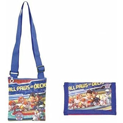 Paw Patrol Geschenkverpakking dwarstas met portemonnee, blauw, Blauw Paw Patrol Geschenkverpakking dwarstas met portemonnee, blauw, Blauw