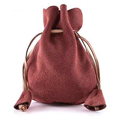 Battle-Merchant Kat lederen handtas Vikingen middeleeuwse LARP, rood, S, Rood Battle-Merchant Kat lederen handtas Vikingen middeleeuwse LARP, rood, S, Rood