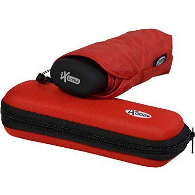 iX-brella Mini Zakparaplu Kleine paraplu in koffer, rood, 90 cm, zakparaplu iX-brella Mini Zakparaplu Kleine paraplu in koffer, rood, 90 cm, zakparaplu