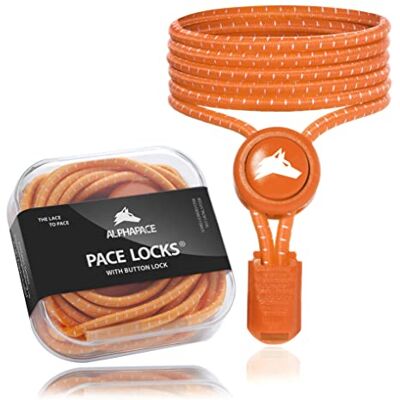 ALPHAPACE Pace Locks Elastische veters zonder knopen, snelsluiting, voor sport, jongeren en ouderen, 120 cm Taille unique ALPHAPACE Pace Locks Elastische veters zonder knopen, snelsluiting, voor sport, jongeren en ouderen, 120 cm Taille unique