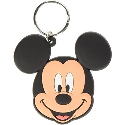 Disney Mickey Mouse Head rubberen sleutelhanger 4,5 x 6 cm Disney Mickey Mouse Head rubberen sleutelhanger 4,5 x 6 cm