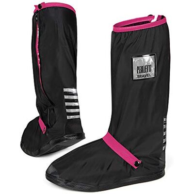 PERLETTI Travel schoenovertrek, zwart, waterdicht, duurzaam, herbruikbaar, overschoenen, waterdicht, regen, sneeuw, modder, reflecterende details, versterkte antislipzool. PERLETTI Travel schoenovertrek, zwart, waterdicht, duurzaam, herbruikbaar, overschoenen, waterdicht, regen, sneeuw, modder, reflecterende details, versterkte antislipzool.