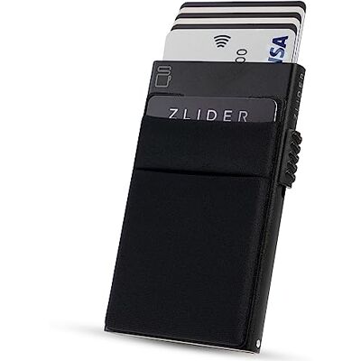 ZLIDER Credit Card Holder Slim Wallet Kaarthouder met RFID-portemonnee Kaarthouder voor heren met muntvak Moderne aluminium creditcardhouder Portemonnee ZLIDER Credit Card Holder Slim Wallet Kaarthouder met RFID-portemonnee Kaarthouder voor heren met muntvak Moderne aluminium creditcardhouder Portemonnee