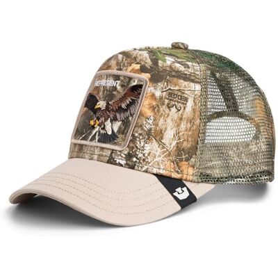 Goorin Bros. Represent Eagle Trucker Cap met geborduurde Aigle-patch, Realtree Edge camouflage, ademend mesh Eén maat Goorin Bros. Represent Eagle Trucker Cap met geborduurde Aigle-patch, Realtree Edge camouflage, ademend mesh Eén maat