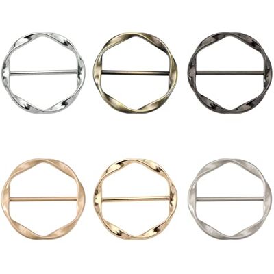 Create idea Set van 6 elegante zijden clips voor sjaal, halsdoek, kleding, stropdas, metalen standaard voor zijden sjaals, kledingaccessoires, 6 kleuren, 4,2 cm, metaal, Metaal Create idea Set van 6 elegante zijden clips voor sjaal, halsdoek, kleding, stropdas, metalen standaard voor zijden sjaals, kledingaccessoires, 6 kleuren, 4,2 cm, metaal, Metaal
