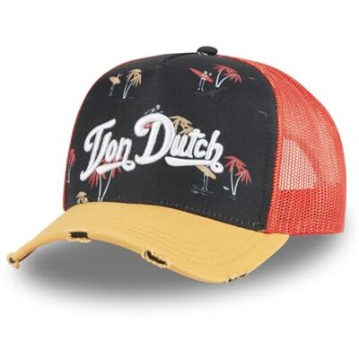 Von Dutch Pet voor dames en heren, truckerprint, oranje 05 Eén maat Von Dutch Pet voor dames en heren, truckerprint, oranje 05 Eén maat