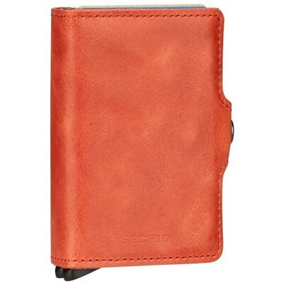 Secrid Bric's dubbele portemonnee van leer in vintage stijl, Oranje, Twinwallet Secrid Bric's dubbele portemonnee van leer in vintage stijl, Oranje, Twinwallet