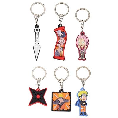 NARUTO Sleutelhanger en portemonnee voor kinderen, jongeren, anime manga, cadeau-idee, Multiset sleutelhangers, S, Informeel NARUTO Sleutelhanger en portemonnee voor kinderen, jongeren, anime manga, cadeau-idee, Multiset sleutelhangers, S, Informeel