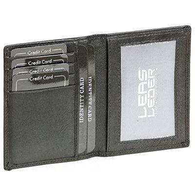 LEAS Veilige kaarthouder RFID-blokkering, echt leer, zwarte kaartcollectie, zwart, 12 x 9 cm, klassiek LEAS Veilige kaarthouder RFID-blokkering, echt leer, zwarte kaartcollectie, zwart, 12 x 9 cm, klassiek