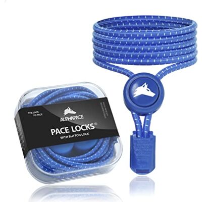 ALPHAPACE Pace Locks Elastische veters zonder knopen, snelsluiting, voor sport, jong en oud, 120 cm, één maat Taille unique ALPHAPACE Pace Locks Elastische veters zonder knopen, snelsluiting, voor sport, jong en oud, 120 cm, één maat Taille unique