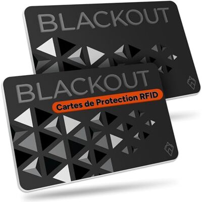 AKIELO Blackout RFID-kaart, ultradun, 2 stuks, anti-hacking, blokkering voor bescherming van bankkaarten, zonder contact, beschermt je portemonnee (2 x zwarte editie) AKIELO Blackout RFID-kaart, ultradun, 2 stuks, anti-hacking, blokkering voor bescherming van bankkaarten, zonder contact, beschermt je portemonnee (2 x zwarte editie)