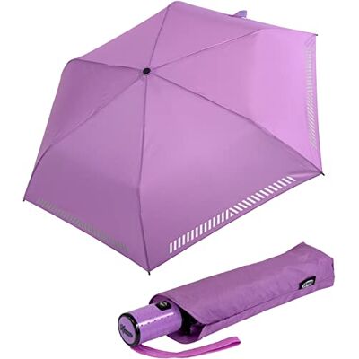 iX-brella Extra lichte Safety Reflex mini-paraplu voor kinderen, Automatisch lichtpaars, Automatische zakparaplu iX-brella Extra lichte Safety Reflex mini-paraplu voor kinderen, Automatisch lichtpaars, Automatische zakparaplu