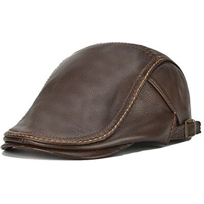 Roffatide Heren Leren Baret Platte Hoed Zachte Caps Golf Retro Verstelbaar Roffatide Heren Leren Baret Platte Hoed Zachte Caps Golf Retro Verstelbaar