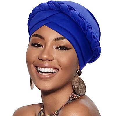 DRESHOW Winterhoeden voor dames, balaclava gebreide beanie schedel pet met trekkoord hoed sjaal met capuchon, 1 stuk twisted braid: koningsblauw 66-15 Taille unique DRESHOW Winterhoeden voor dames, balaclava gebreide beanie schedel pet met trekkoord hoed sjaal met capuchon, 1 stuk twisted braid: koningsblauw 66-15 Taille unique