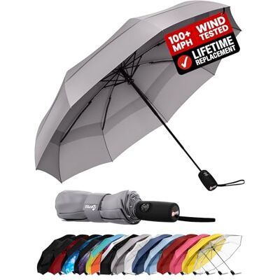 Repel Umbrella Repel Compacte reisparaplu, licht, automatisch, sterk, draagbaar en opvouwbaar, winddicht, voor dames en heren, Modern Repel Umbrella Repel Compacte reisparaplu, licht, automatisch, sterk, draagbaar en opvouwbaar, winddicht, voor dames en heren, Modern