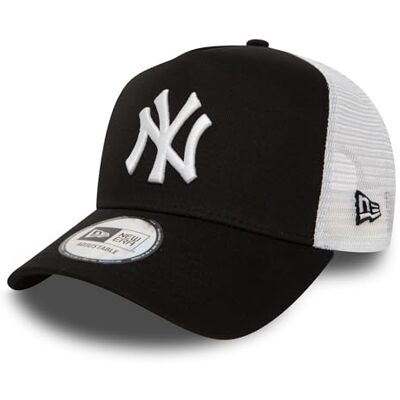 New Era New York Yankees A Frame Adjustable Trucker Cap Clean, zwart/wit, 54-60 New Era New York Yankees A Frame Adjustable Trucker Cap Clean, zwart/wit, 54-60