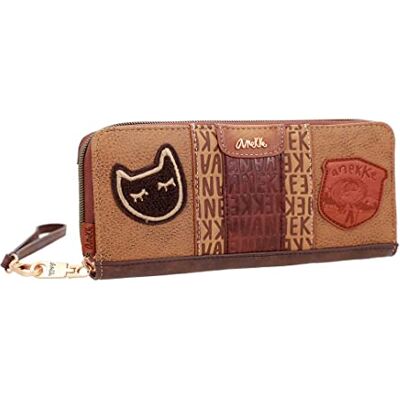 Anekke 35679-908 Grote Urban Logo Wallet 100% PU, Bruin, Eenheidsmaat Anekke 35679-908 Grote Urban Logo Wallet 100% PU, Bruin, Eenheidsmaat
