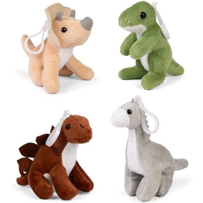 Living Nature Little Clips Dinosaurus Plush Clips voor tas sleutelhanger Pasen Living Nature Little Clips Dinosaurus Plush Clips voor tas sleutelhanger Pasen