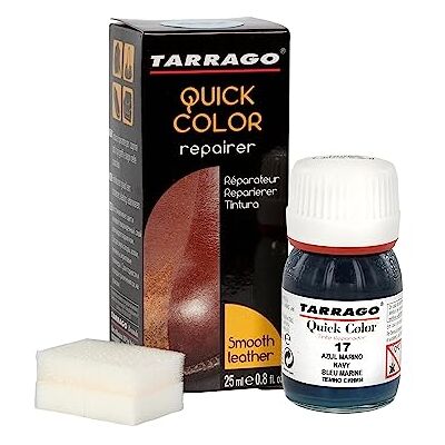 Tarrago Schoenverf en accessoires van leer, glad leer en canvas Sneldrogende verf herstelt en beschermt schoenen tegen kleine slijtage, Marineblauw (17) 20.00 ml Tarrago Schoenverf en accessoires van leer, glad leer en canvas Sneldrogende verf herstelt en beschermt schoenen tegen kleine slijtage, Marineblauw (17) 20.00 ml