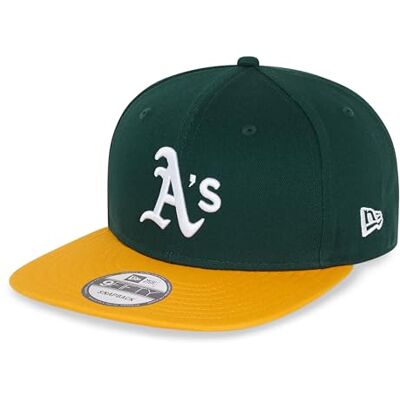 New Era Oakland Athletics MLB Essentials Snapback Cap Groen Geel 9Fifty New Era Oakland Athletics MLB Essentials Snapback Cap Groen Geel 9Fifty