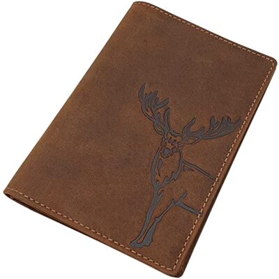 myledershop Badgehouder van buffelleer met hert, everzwijn, vis, doodshoofd of zonder patroon voor kentekenbewijs, zware handicapkaarten, wapenvergunningen, jachtvergunningen, enz., motief myledershop Badgehouder van buffelleer met hert, everzwijn, vis, doodshoofd of zonder patroon voor kentekenbewijs, zware handicapkaarten, wapenvergunningen, jachtvergunningen, enz., motief