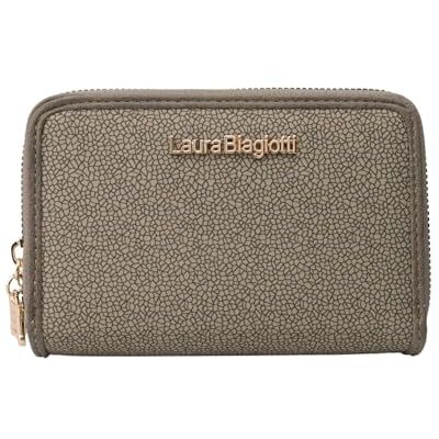 Laura Biagiotti Portefeuille femme en PU, avec porte-monnaie et fermeture éclair Zip Around, Texture Crackle Avec Boîte Cadeau, Terre, 15,5 cm, Compact 2 fermetures éclair Laura Biagiotti Portefeuille femme en PU, avec porte-monnaie et fermeture éclair Zip Around, Texture Crackle Avec Boîte Cadeau, Terre, 15,5 cm, Compact 2 fermetures éclair